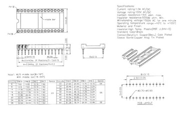 Розетка для прецизионных систем 8pin DIP8 - 10 шт.