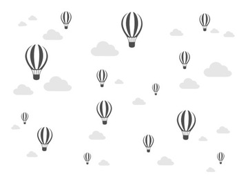 Скандинавские наклейки CLOUD BALLOONS 35шт ЦВЕТА