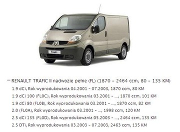 FAN TRAFIC 2 II VIVARO PRIMASTAR REGENEROWA 7701052192 Лодзь