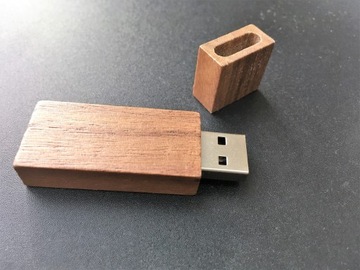 Деревянная флешка 16 ГБ USB 3.0 ECO темное дерево