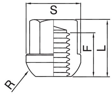 Гайки 12x1,5 шариковые k.19 HONDA ROVER покрытые OEM