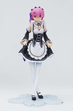 FIGURKA Anime Re Zero Ram Curtsey Premium SEGA Rem