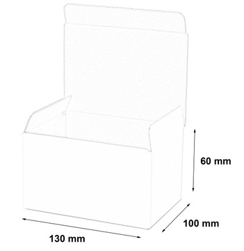 КАРТОННАЯ КОРОБКА НА ЗАКАЗ 130x100x60 БЕЛАЯ 20 шт.