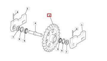 НАТЯЖНОЕ КОЛЕСО JCB 8014 8016 8018 8020 231/61701