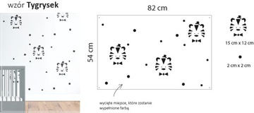SZABLON MALARSKI WIELORAZOWY TAPETA TYGRYSEK