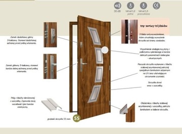 ПОЛЬСКИЕ ДВЕРИ, УФ, ПО ВСЕЙ ПОЛЬШЕ, ТЕПЛЫЕ, ТОЛЩИНЫ, 55ММ!