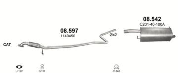 Гаситель конечный ford fiesta 1,25/1,4 mazda 2 Доставка, фото thumb