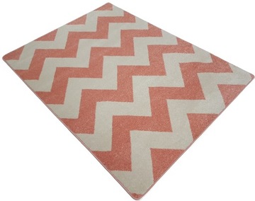 Ковер ZIGZAG CHEVRON, розовый, 180x270, пудрово-розовый