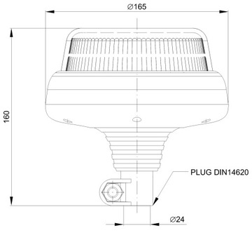 СИГНАЛЬНАЯ ЛАМПА ПЕТУХ LED 12В/24В НА PIN-коде