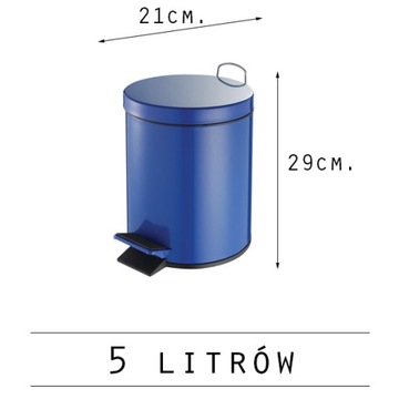 Kosz 5l zes. łazienkowy 6 e-szczotka wc Niebieski