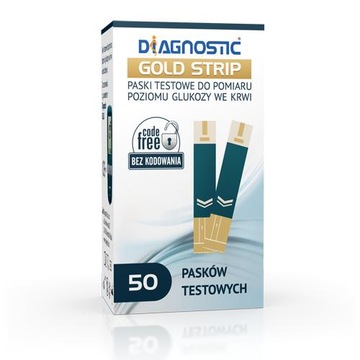 Диагностические тест-полоски на глюкозу Gold Strip 50 шт.