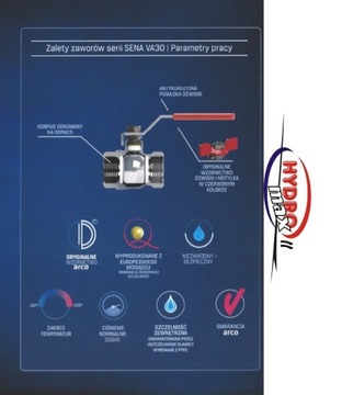 ШАРОВОЙ КРАН SENA ARCO 1 ДЮЙМ WW 30 БАР С РУЧКОЙ