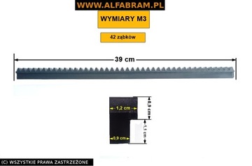 Зубчатая рейка M3 Вишневского