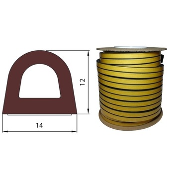 Uszczelka samoprzylepna SD-55 BRĄZ 14x12mm 40mb