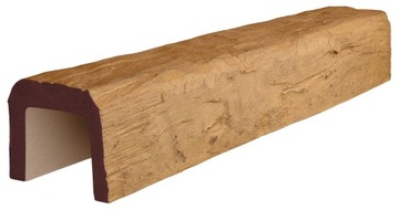 Belka Rustykalna Ciosana, Belka dekoracyjna 19x17 cm x 3m - palisander