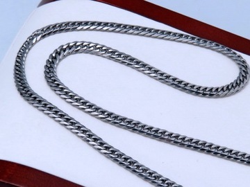 СЕРЕБРЯНАЯ ЦЕПЬ НА ШЕИ СТАЛЬ 316L 5мм