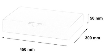 КАРТОННАЯ КОРОБКА 450x300x50 мм, МОДЕЛЬ 400 ГБ, 20 шт.