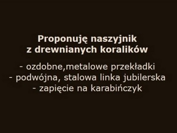 NASZYJNIK męski KORALIKI [N342]
