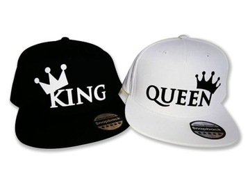 ШЛЯПЫ SNAPBACK ДЛЯ ПАР KING QUEEN ДЕНЬ СВЯТОГО ВАЛЕНТИНА x2