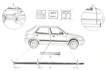 фото thumb №9, Audi 80 - планки нижняя , przyprogowe kpl.- 8 szt.