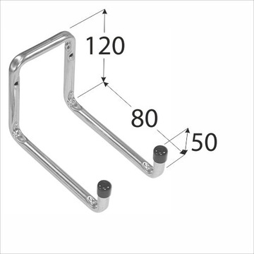 Универсальный настенный крючок для гаража 80x120 H2U