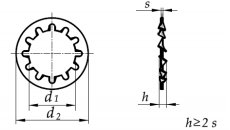 Шайба зубчатая M10 DIN6797J OC 20 шт.