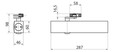 GEZE TS 4000 Доводчик с замком, белый