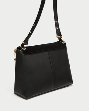 Сумка-мессенджер ZARA, шарф, черный 8061/204