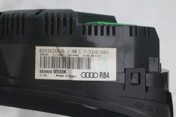 фото thumb №5, Счетчик приборы obrotomierz 8e0920950k audi a4 b6