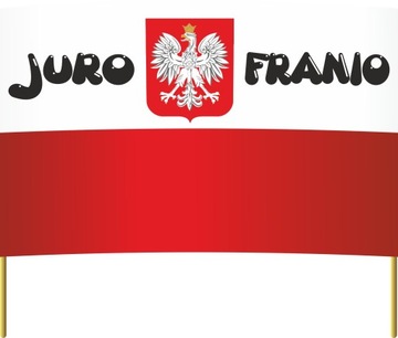 Флаг Польши с надписью 300х120см любой принт епископа