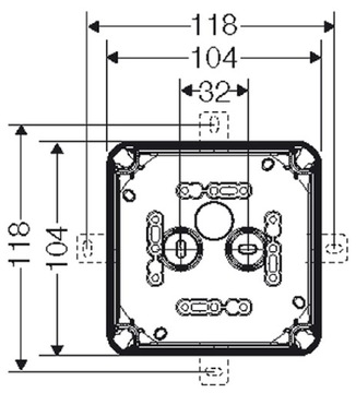 Puszka odgałęźna DK 0402 GZ natynkowa 1,5-2,5mm2