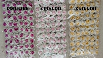M13 Kwiaty piankowe 2 kolory 2,5cm/72szt 12kolorów
