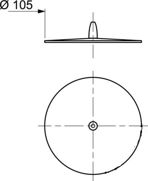 Универсальная вилка для ДУШЕВОГО ПОДДОНА FRISBY 105 мм.