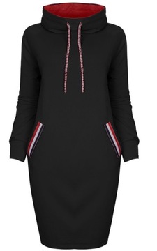 SPORTOWA DŁUGA BLUZA DRESOWA DAMSKA OVERSIZE MODNA