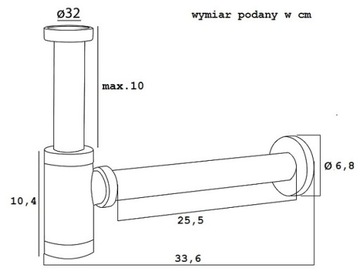 Сифон для умывальника Laveo, овальный, хром