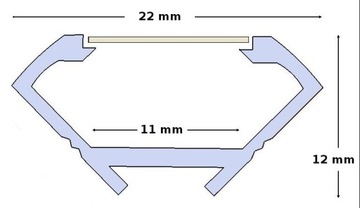 ПРОФИЛЬНАЯ ПОЛОСКА СВЕТОДИОДНЫЙ КАНАЛ УГОЛ 2м КОРИЧНЕВОЕ СТЕКЛО OLKY ЛАМПА