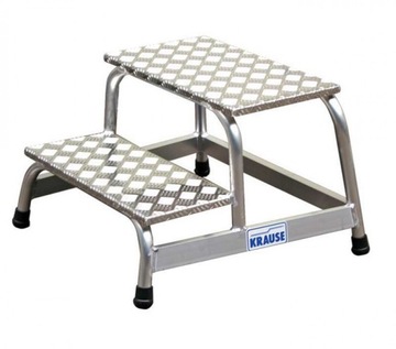 Aluminiowe schodki montażowe z antypoślizgowymi stopniami Krause 805027