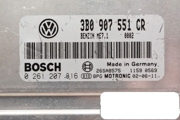 фото thumb №3, Комп'ютер vw passat b5 3b0907551cr 0261207816