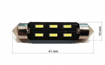 ŻARÓWKA 6 LED 4014 SMD RURKA 41mm C5W C10W PREMIUM
