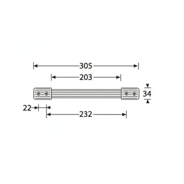 Пластиковая ручка для чемодана, ручка 3426 Adam Hall