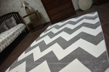 Ковер 140x190 SCANDINAVIAN ZIGZAG GREY SK #GR2191