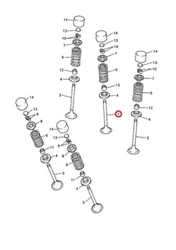 ЦЕНТРАЛЬНЫЙ ВПУСКНОЙ КЛАПАН ТИТАНОВЫЙ YAMAHA YZF WRF 450 OEM