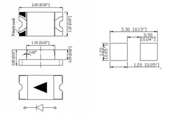 SMD LED 0805 ТЕПЛЫЙ БЕЛЫЙ 5 ШТ.