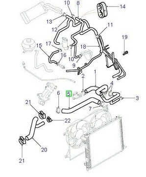 Land Rover Freelander 2.0 нижняя трубка радиатора