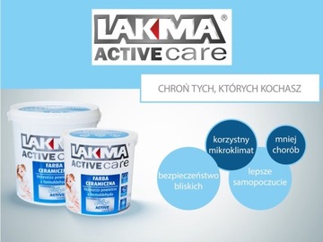 LAKMA ACTIVE CARE Пятностойкая керамическая краска для стен матовая белая 2,5 л