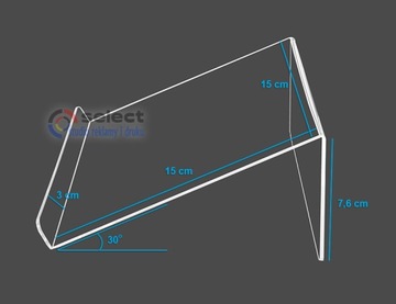 ПОДСТАВКА ПОДСТАВКА ДЛЯ ПЛАНШЕТА 15 см из оргстекла толщиной 3 мм.