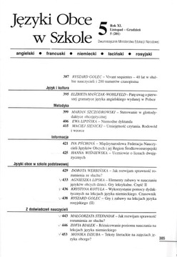 JĘZYKI OBCE W SZKOLE rocznik 1996 czasopismo naucz