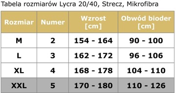 MIRELLA Rajstopy microfibra 40 den gładkie kryjące 5/XXL Granat