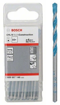 Сверло BOSCH CYL-9 _4x40x75 мм, 10 шт.