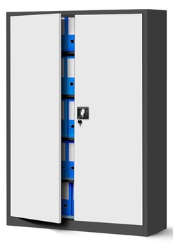 Шкаф для документов офисный медицинский JAN NOWAK JAN II: антрацит и белый